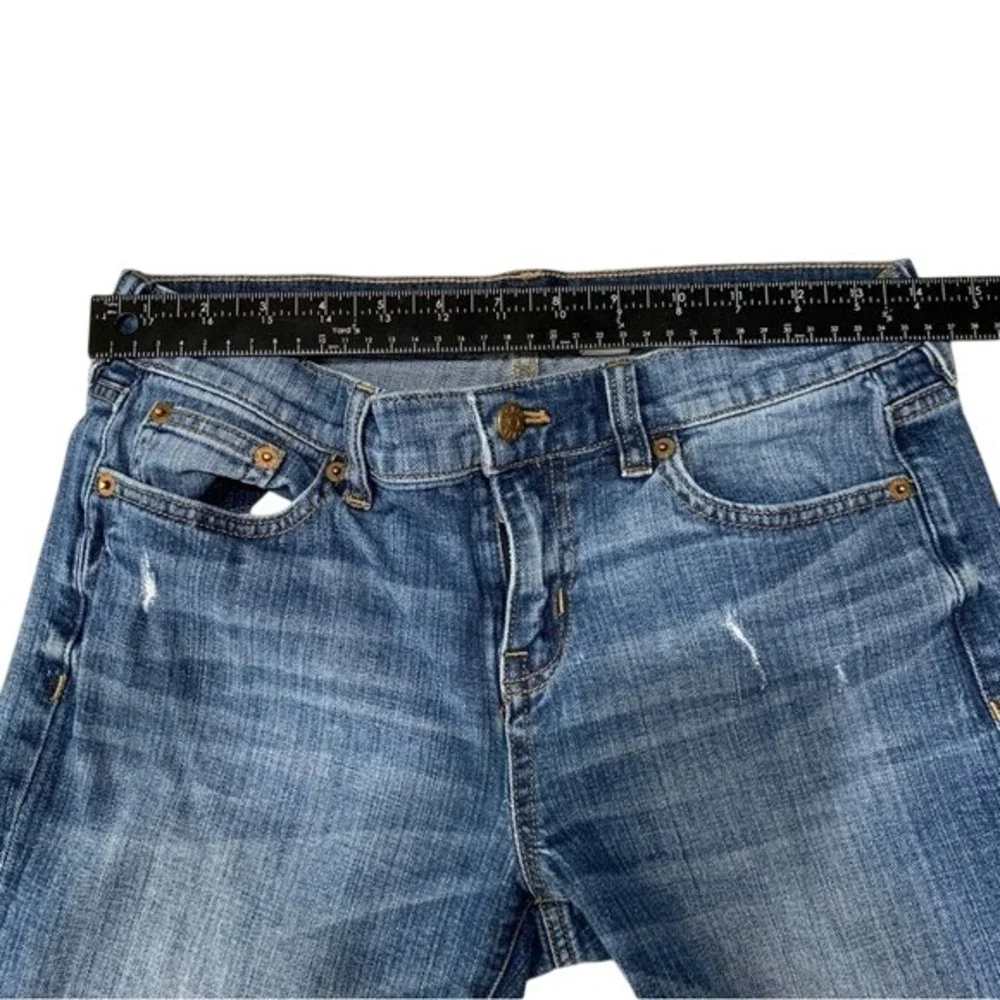 J. Crew Stretch Denim Jeans Distressed Blue Wash‎ Comfort Casual Womens Size 26